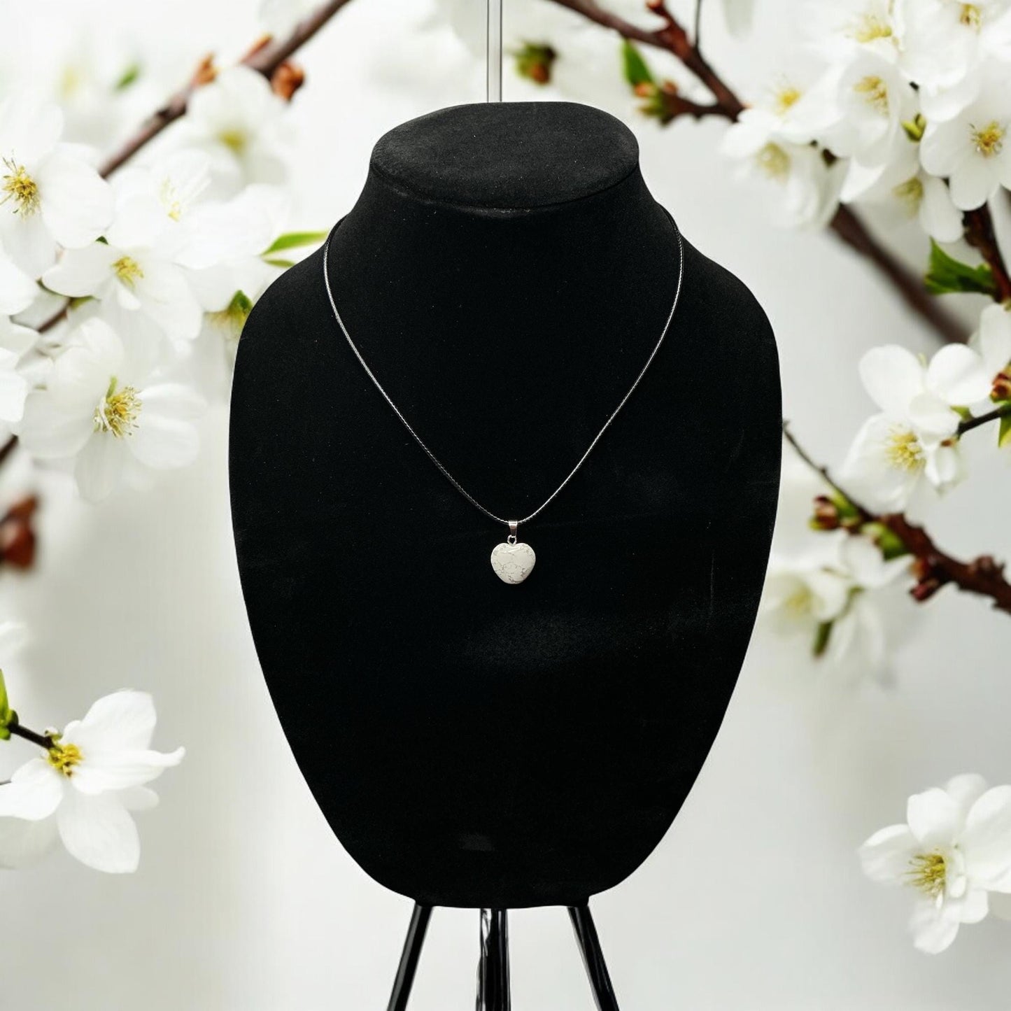 Elegant Heart Pendant Necklace on Black Cord – Minimalist Charm