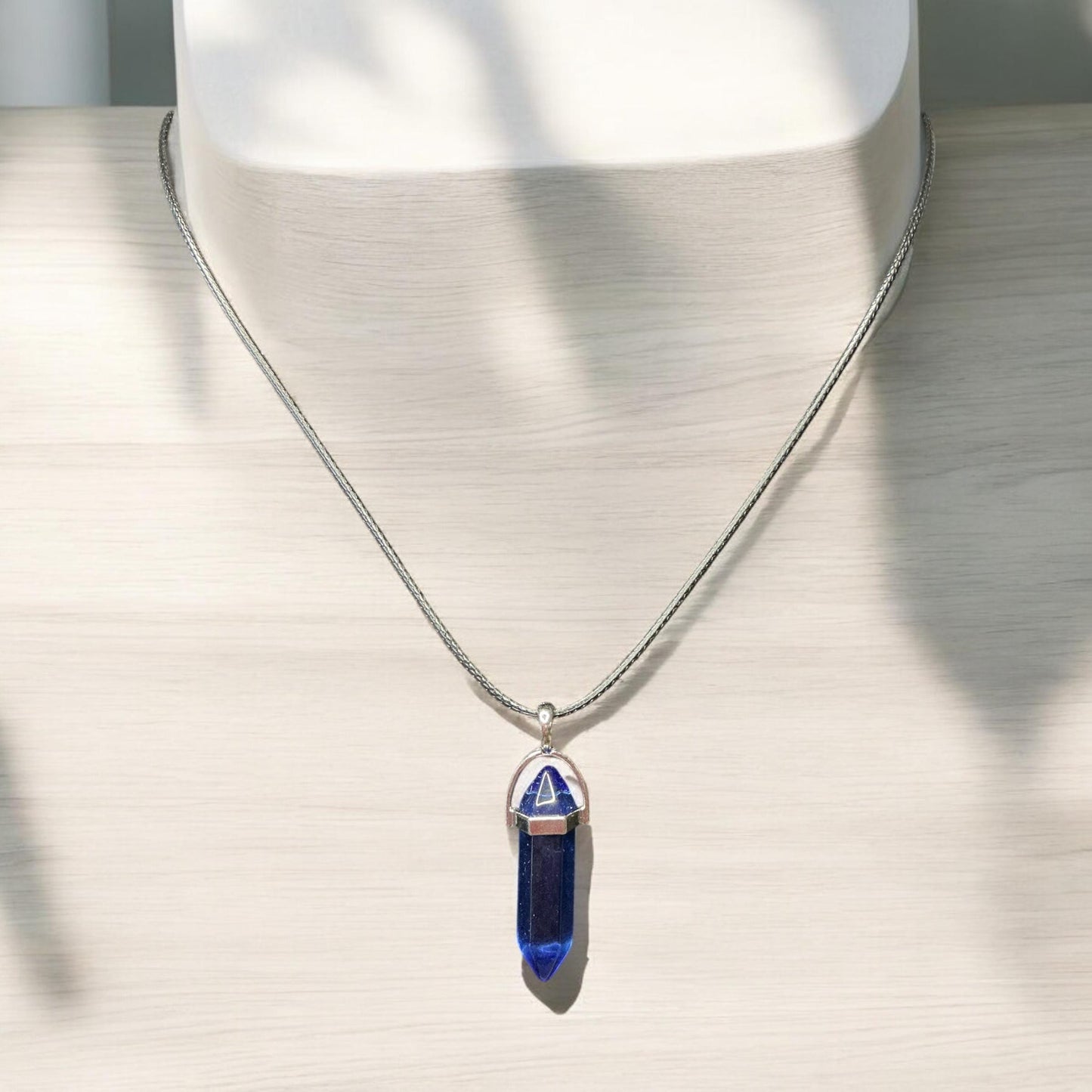 Crystal Point Pendant Necklace with 20-Inch