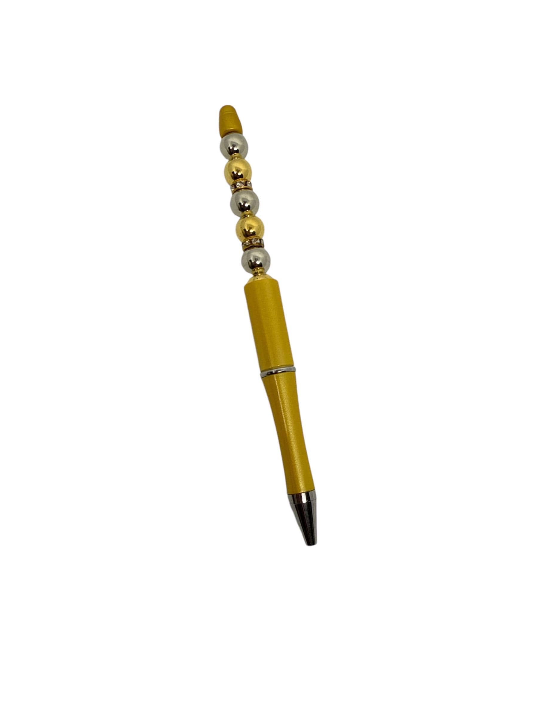 Sophisticated Gold and Silver Bead Pen – For a Touch of Luxury in Your Writing