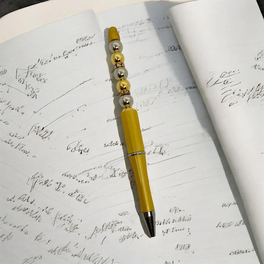 Sophisticated Gold and Silver Bead Pen – For a Touch of Luxury in Your Writing