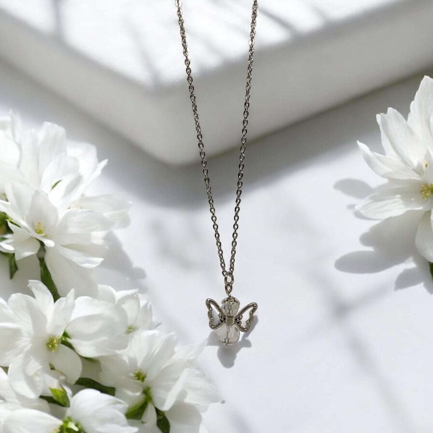 Butterfly Pendant Necklace and Earrings Set - Nature-Inspired Silver Jewelry | Perfect for Everyday Elegance