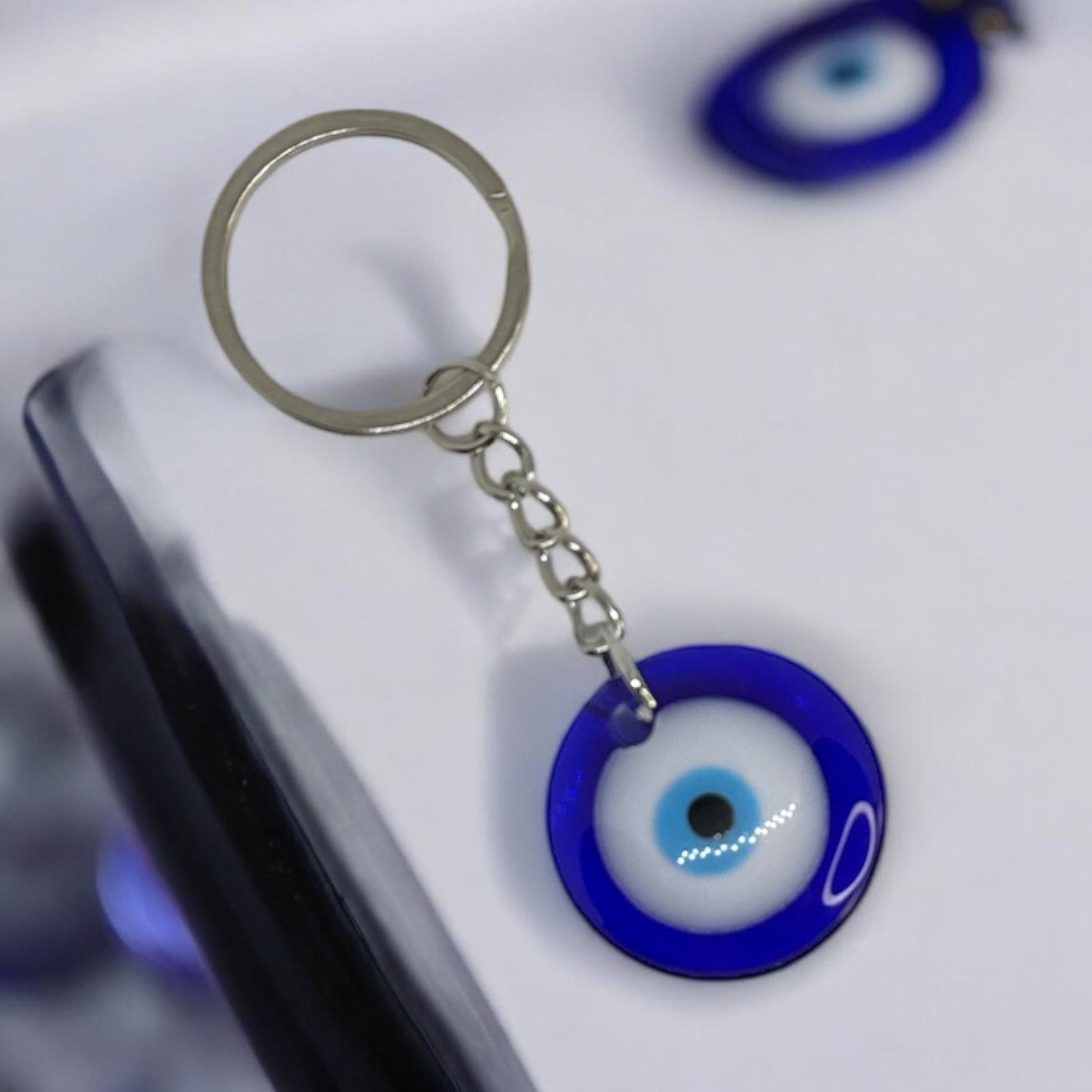 Classic Blue Evil Eye Keychain - Symbol of Protection and Positivity