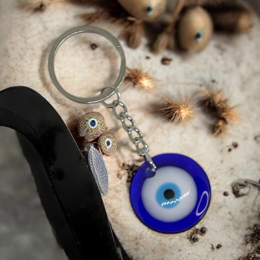 Classic Blue Evil Eye Keychain - Symbol of Protection and Positivity